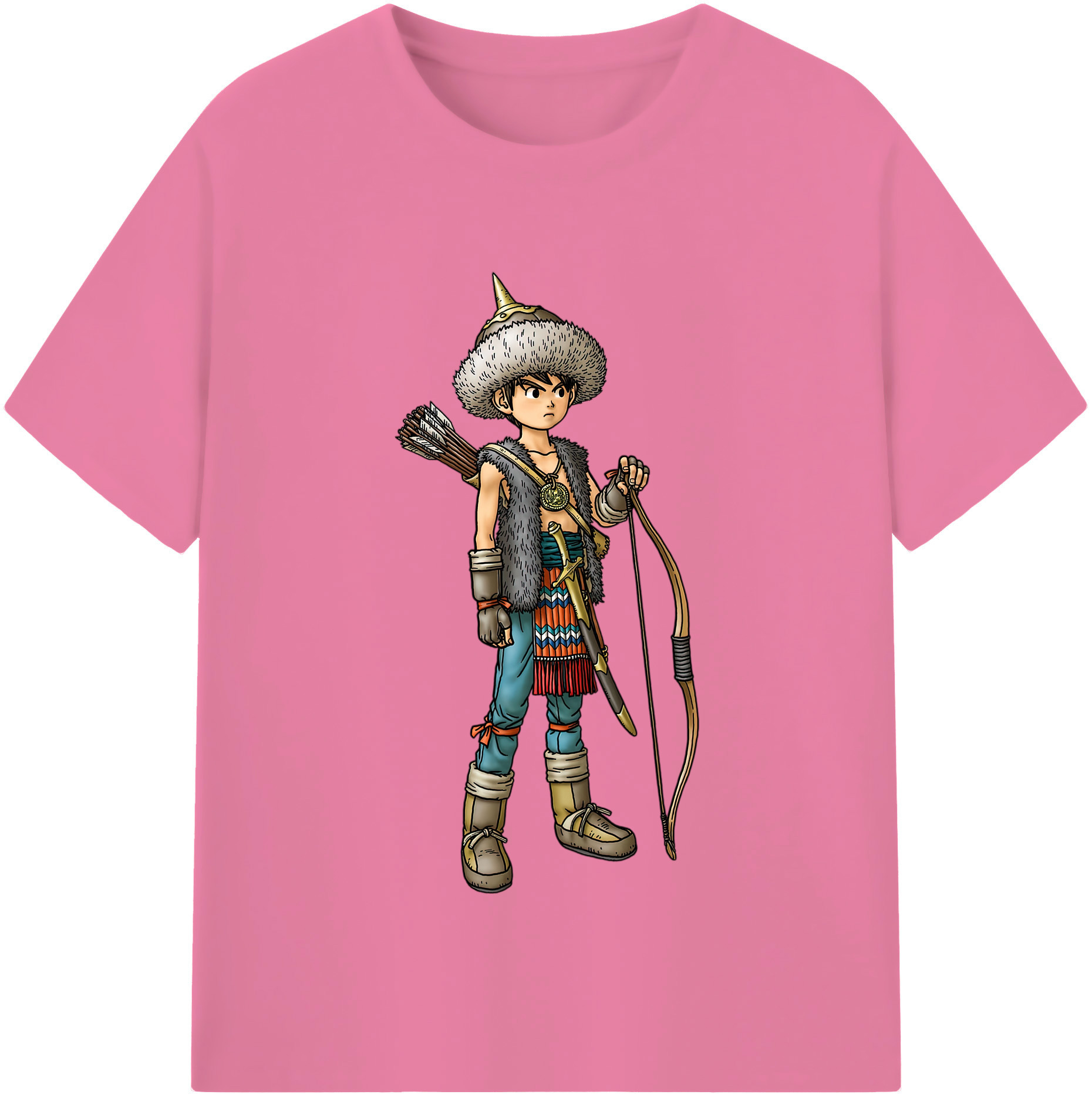 （画像用） ドラゴンクエスト Doragon Kuesuto Dragon Quest 綿100％半袖Tシャツ（フロントプリント）